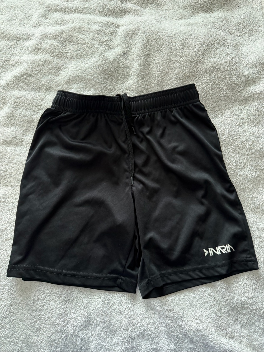 Inrin Black Athletic Shorts with Drawstring size large